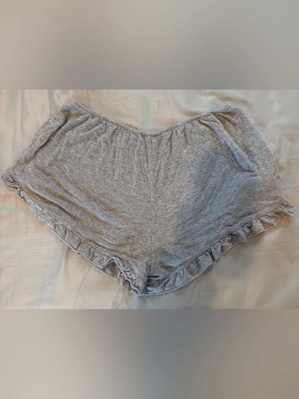 Gray Ruffle Lounge Shorts - Picture 2 of 2